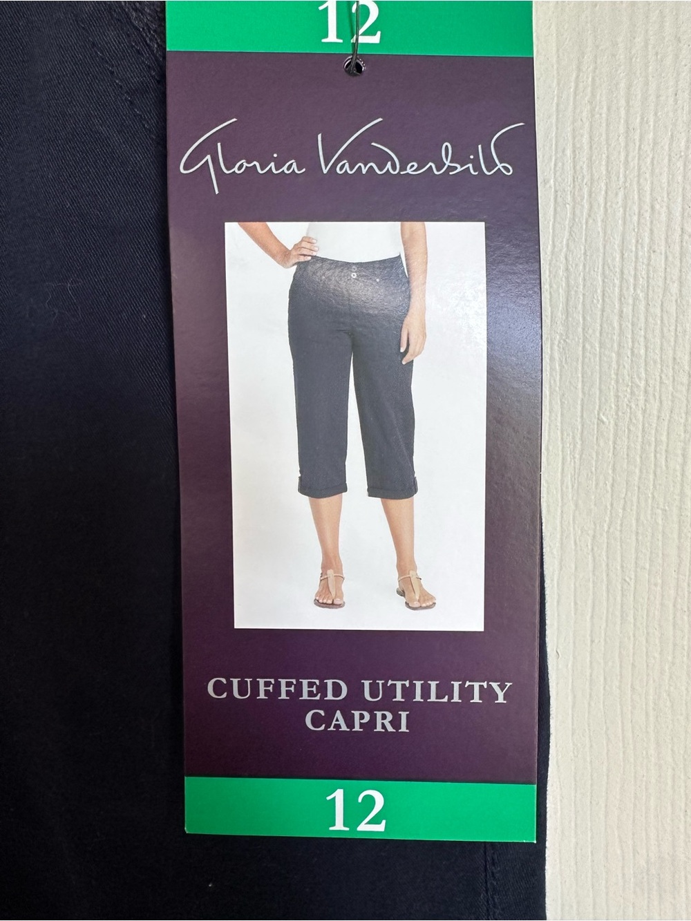 NWT Gloria Vanderbilt Blue Capris- Size 12 - Picture 4 of 8